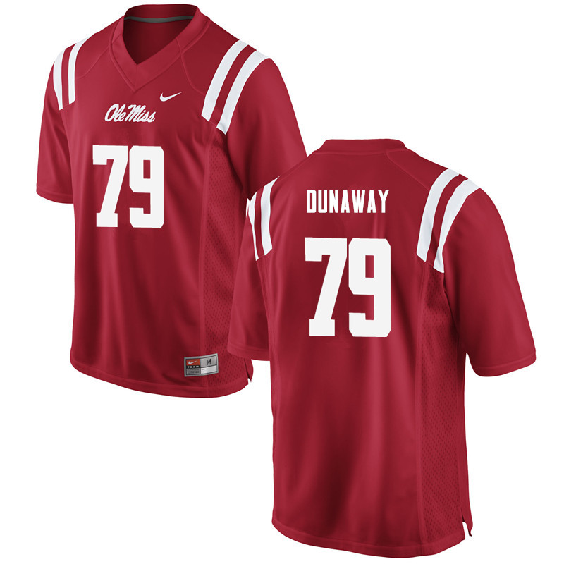 Men Ole Miss Rebels #79 Jim Dunaway College Football Jerseys-Red